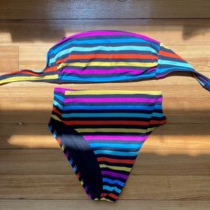 High waisted bandeau bikini